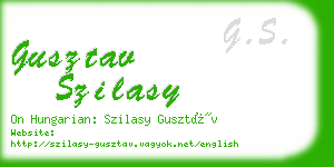 gusztav szilasy business card